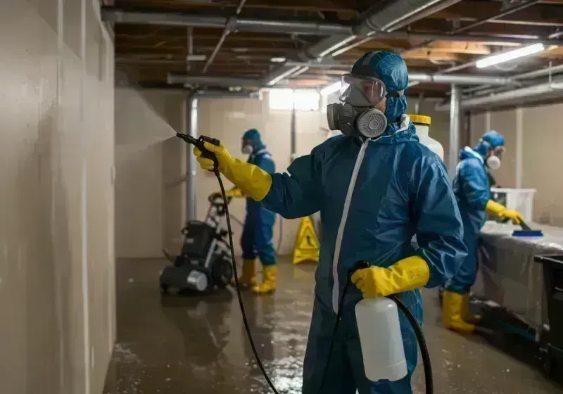 Basement Sanitization and Antimicrobial Treatment process in Springfield, TN